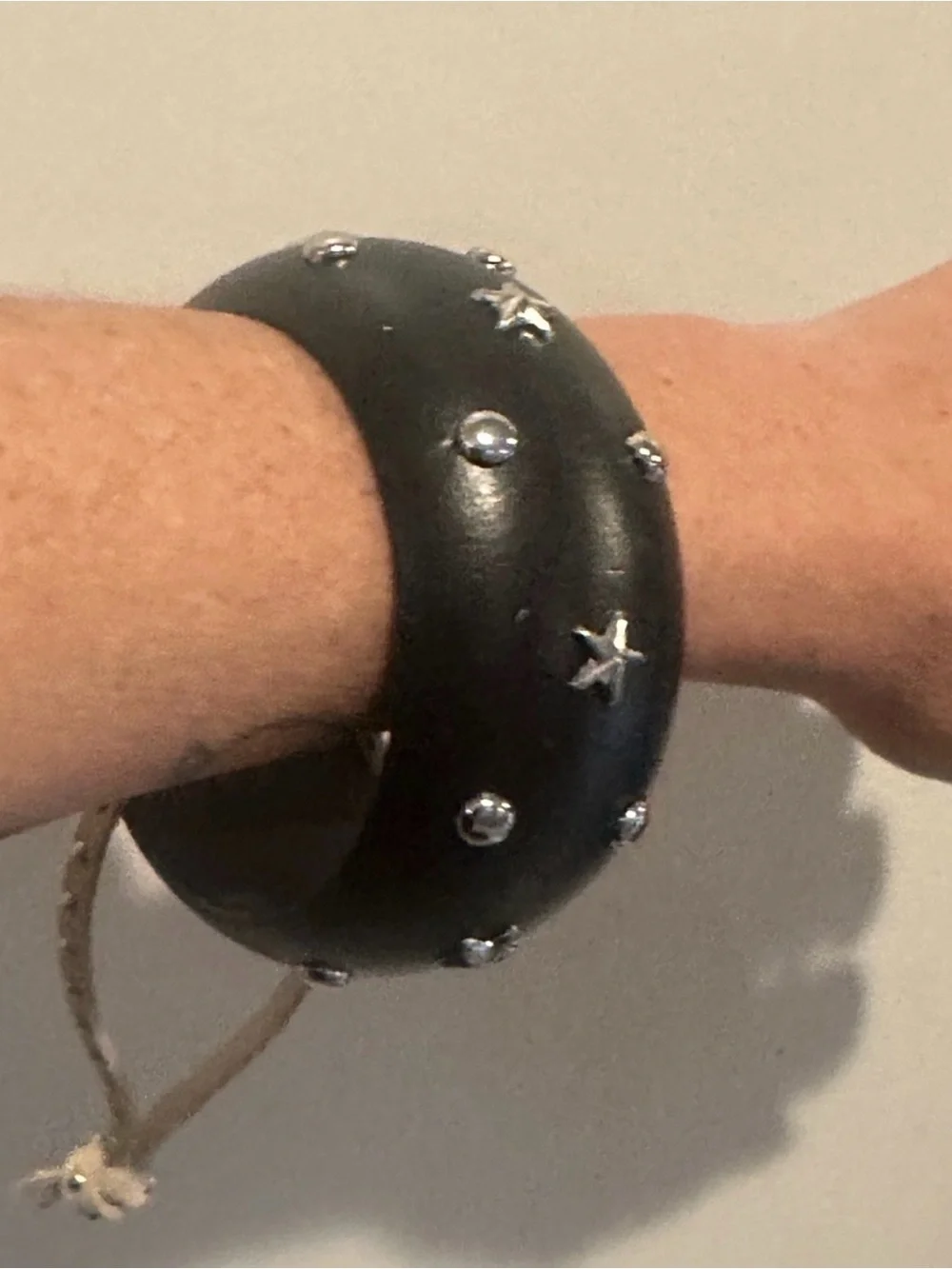 New! Stars & Dots studded wooden bangle bracelet by urban outfitters/ NWT